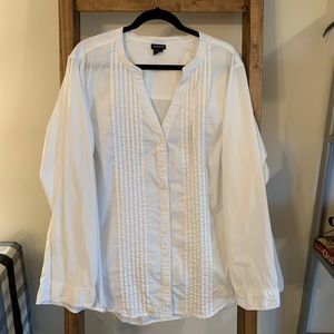 Torrid white button down blouse